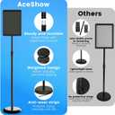 Sign Stand Holder 8.5x11 inch - Adjustable Sign Holder Stand for Display with Heavy Duty Base, Floor Standing Sign Holder for Business, Retail, Events, Offices, Trade Show(Black 8.511 inch - 1 Pack)