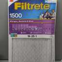 Filtrete 16x25x1 AC Furnace Air Filter, MERV 12, MPR 1500, CERTIFIED asthma & allergy friendly, 3 Month Pleated 1-Inch Electrostatic Air Cleaning Filter, 6-Pack (Actual Size 15.69x24.69x0.78 in)