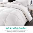 APSMILE Down Comforter King Size, All Season Duvet Insert with 100% Organic Cotton, Fluffy Down Feather Fiber Fill, Medium Warm Hotel Collection Comforter, 106x90, Ivory White