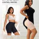 Padded Underwear Butt Lifting Panties Butt Lifter Built-In Fake Butt Pads Tummy Control Shapewear for Women (Black, L)