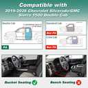 Floor Mats for 2019-2026 Chevy Silverado/GMC Sierra 1500 Double Cab & 2020-2026 Silverado/GMC Sierra 2500HD/3500HD Double Cab(Fit Rear Underseat Storage), TPE Floor Liners, 3pcs Black