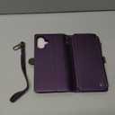 Defencase for iPhone 16 Plus Magnetic Wallet Case Compatible with Magsafe with RFID Blocking Zipper Strap Card Holder for Women Men PU Leather Detachable Case for iPhone 16 Plus (6.7 inches), Purple