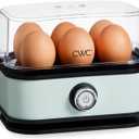 COOK WITH COLOR 6-Egg Capacity Egg Cooker  For Soft, Medium, Or Hard-Boiled Eggs, Rapid Cook Time, Auto Shut-Off & Boil-Dry Protection  Includes Tray, Measuring Cup & Lid  210W Egg Maker, Sage