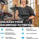 Alesis Nitro Max Kit Compact Electric Drum Kit with Quiet Mesh Pads, 10" Dual-Zone Snare, Bluetooth, 440+ BFD Sounds, Drumeo, USB MIDI, Kick Pedal
