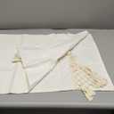Flber Tufted Tassel Sham Set Lattice Cotton Pillow Covers, 19.7in x35.5in, Set of 2