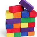 The Original Premium Plush Building Block for Kids - Certified Safe Foam Blocks in Luxuriously Soft Fabric Covers (Classic Colors, Blocks)
