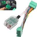 Subwoofer Amplifier Wire Harness, High to Low Wiring Harness Radio System Adapter, Waterproof Plug and Play RCA Converter, Compatible with GMC Chevrolet (Multicolored)