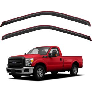 in-Channel Window Rain Guards Visors for 1999-2016 Ford F250-F550 Super Duty Regular Cab/SuperCab, Window Vent Wind Shades Deflectors Shield for 99-16 F250-F550 SD Standard/Extended Cab