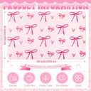 2 Pack Pink Bows Dish Drying Mat 12" x 19" Large Absorbent Coffee Machine Bar Mat Kitchen Counter Pad Decor for Kitchen Counter Coffee Station Accessories Organizer