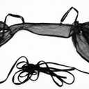 Black Sheer Shimmer Mesh Wrap One Size