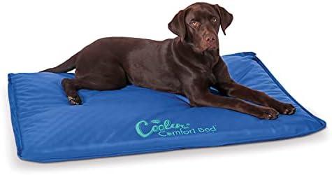 K&H Pet Products Coolin Comfort Orthopedic Dog Cooling Mat, Indoor Outdoor Cooling Beds for Large Dogs, Orthopedic Chilling Pet Bed for Homes, Crates, Yards, Porches - Medium 22 X 32in Chill Blue