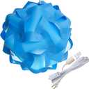 DIY IQ Jigsaw Puzzle Lamp Shade Ceiling Pendant Lampshade Kit with 15 Feet Hanging Cord (Light Blue, XL-16 inch)