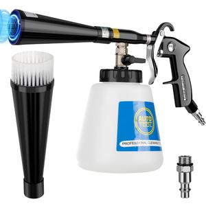 Car Cleaning Gun,High-Pressure Air Blow Gun,Air Cleaning Gun,Air Blow Gun with 2 Set Nozzles &1L Liquid Bottle,Works with Air Compressor,Pro Auto Detailing Tool for Deep Cleaning Interiors & Exteriors