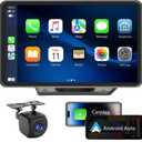 for Apple Carplay Wireless Portable 7" Touchscreen Car Stereo Voice Control with Apple Car Play & Android Auto Car Audio Backup Camera Bluetooth GPS Navigation/Mirror Link Fits All Cars