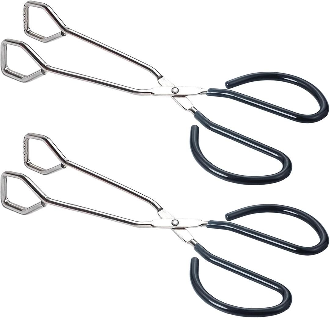 10-Inch Heavy Duty Stainless Steel Kitchen Scissor Tongs, Set of 1