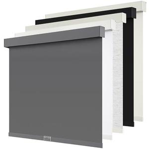 SUNOFF Cordless Blackout Roller Shades Blinds for Windows Free-Stop,Pull Down Room Darkening with Valance,Thermal Insulated Woven Fabric Window Door Blinds for Home,Office,Grey 20" W x 72" L