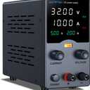 Wanptek DC Power Supply Variable 30V 10A, Bench Power Supply with Encoder Adjustments Knob, USB Fast Charge Port with Output Current Display, 4-Digit LED Display