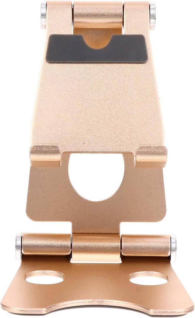 1pc Mobile Phone Holder Tablet Stand Folding Bracket Phone Foldable Phone Stand Cell Phone Car Mount Adjustable Computer Stand Tablet Holder Metal Phone Rack Cellphone Rack (Golden)