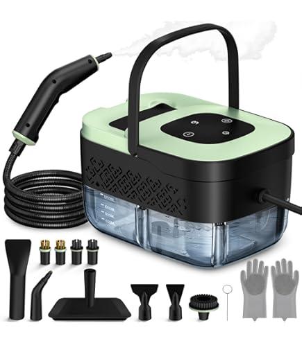 Steam Cleaner, Steamer for Cleaning, 2500W Pressurized Steam Cleaner with 1.2L Water Tank and 12 Attachments, Portable Steamer Cleaner for Home Car Kitchen Bathroom Furniture Tile Grout
