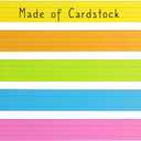 Chell Colored Sentence Strips Cardstock, Pack of 100, 3 x 24 Rainbow Color Word Learning Strips Handwriting Practice Tools for Teachers, Classroom and Office, 5 Colors