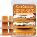 Scentsationals Wax Melts, Wax Cubes Strong Scent - Pumpkin Spice Marshmallow Cream - Long Lasting Scented Wax Melts for Warmer, 10oz (24-Cubes)