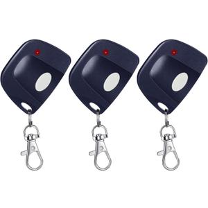Kingdder 3 Pieces Garage Door Remote Compatible with Multicode 300mhz 10 Dip Switch 3089 3060 3070 Gate Opener Remote Control with Keychain(Purple, White)