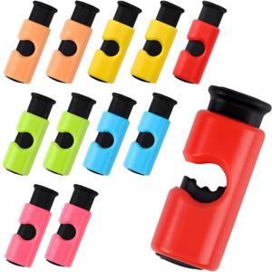 AmoreAngel Crafts 12 Pack Bread Bag ClipsSqueeze Lock Food Bag Clips, Plastic Sealing Clip for Bread, Snacks, Chips 6 Color, Easy Grip, Airtight Seal