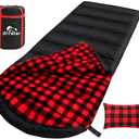 ORRSTAR Sleeping Bag Cold Weather Sleeping Bags for Adults 0 Degree Sleeping Bag with Pillow Extra Large Flannel Big and Tall XXL Warm Winter Zero Degree Camping