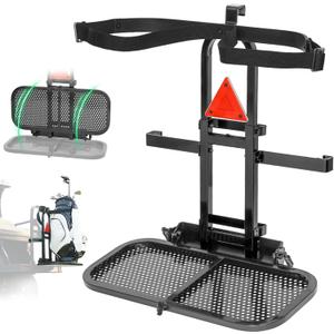 Foldable Golf Cart Rear Seat Bag Holder Fits 4 Seater Golf Cart Bag Holder Compatible with EZGO/Club Car/Yamaha Works for Rear Armrests Up to 8" & 24.5" Wide Equipped with Stainless Steel Buckles
