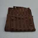 Biscaynebay Fabric Shower Curtain or Liner 72" by 72", Brown Water Repellent Damask Stripes Bathroom Curtains Machine Washable