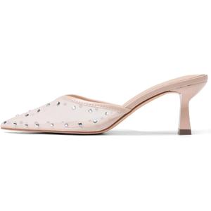 VOMIRA Black Kitten Heels for Women Closed Pointed Toe Stiletto Heels Black Mules for Women Slip On Slingback Heels Dress Party Wedding Heeled Sandals Women's Black Pumps Shoes (10, Nude)