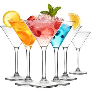 ZOMUIA Plastic Martini Glasses, 10 oz Martini Glasses Set of 12, Reusable Plastic Cocktail Glasses, Unbreakable Cocktail Glasses for Bar, Margarita, Whiskey, Tequila, Party, Poolside, Outdoors