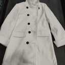 Ebifin Women's Notch Lapel Double Breasted Long Trench Coat Casual Cotton Blend Peacoat XS