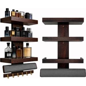 Picsurs Wall Mounted Cologne Organizer for Men, Perfume Shelf for wall