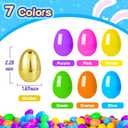MGparty 210 Pack Easter Eggs Empty 2.3" Plastic Bright Colors Eggs with Golden Eggs for Easter Egg Hunt Party Favors Basket Stuffers Fillers