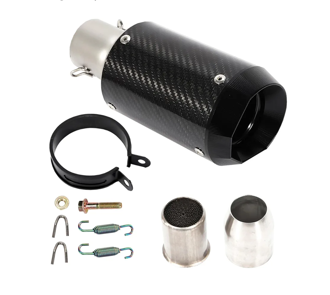 TBVECHI Motorcycle Carbon Fiber Exhaust Muffler