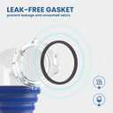 DUMPMAN RV Sewer Hose Elbow, Clear 4-in-1 Sewer Hose Adapter, Easy Connecting Bayonet Fitting, RV Sewer Drain Lock with Leak-free Gasket, 90 Degree Design