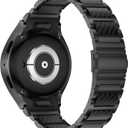 iiteeology Carbon Fiber Band for Galaxy Watch 7/6/5 Pro/4 Classic - One Click No Gap Genuine Carbon Band for Men Women (Black)