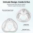 Replacement Frame System for AirFit F40 (M/XM), Advanced Liquid Silicone Cushion with Quiet Elbow, Lighter Frame, Soft & Comfortable, CPAP Supplies, Masks Accessories, Without Headgear