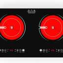 VBGK 2 Burner Electric Cooktop,110V 2400W Electric Stove Top with Touch Control,9 Heating Level,Timer & Kid Safety 2 burner cooktop.