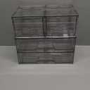 4 Pack Stackable Storage Drawers Clear Acrylic Organizer Bathroom Makeup Organizer and Storage for Beauty Supplies,Ideal for Vanity, Bathroom,Cabinet,Pantry Organization