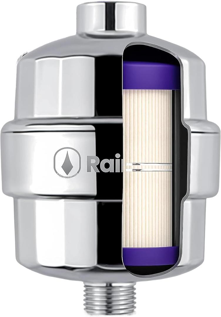 Bossa Showerhead Filter for Hard Water  Removes Toxic Chemicals, Chlorine & Heavy Metals | Mircron-level | High-Pressure, Anti-Clog | Leak-Proof Shower Filter | Easy Installation | Fits " IPS Arms (Chrome)