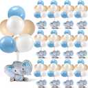 12 Sets Elephant Baby Shower Balloon Stand Kit for Table It's a Boy Baby Shower with Balloon Decoration for Elephant Theme Gender Reveal Birthday Party Table Decorations Supplies