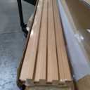 Art3d Slat Wood Wall Paneling for Interior and Ceiling Decoration - Pack of 4pcs + 1pc End-Trim, Size 108 x 5.7in.- Oak