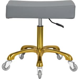 Antlu Rolling Stool Heavy Duty with Wheels Heavy Duty 450lbs, Grey, with foot ring