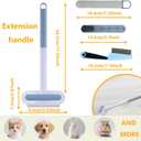 Multifunctional Pet Hair Removal Tool for Sofas,Carpets,Car Seats,Clothes,4 in 1 Reusable Pet Hair Remover Brush Combines Hair Removal Brush, Window Scraper, Crevice Tool