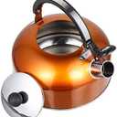 Tea Kettle for Stove Top Stainless Steel Tea Kettle Stovetop Whistling Teakettle Teapot with Handle Coffee Kettle for Home Restaurant Hotel Orange