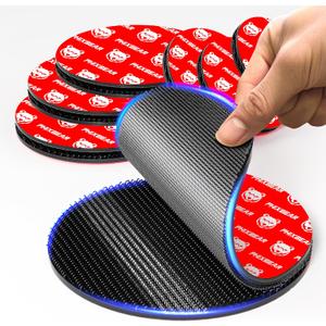 Black Hook and Loop Round Strips with Super Adhesive Heavy Duty, Heat Resistant Waterproof, Outdoor or Indoor Use, 16 Sets 1.97 Inch