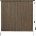 SEEYE Outdoor Sunshade Roller Shades 8' W x 8' H, Cordless Roll Up Shade Blinds Privacy Screen with 90% UV Protection, Exterior Patio Shade Cloth for Porch Pergola Balcony Backyard Windows, Mocha (96"W x 96"H)