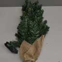 Mini Christmas Tree with Lights,Holiday Artificial Flocked Mini Christmas Tree Decoration,Includes 50 Led Warm Yellow Lights and Cloth Bag,Indoor Home Evergreen Tabletop Decor 2ft/24inch